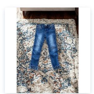 Bebe Blue Fading Frayed Girl’s Denim Jeans